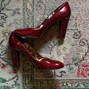 Stuart Weitzman Red Patent Leather Heels